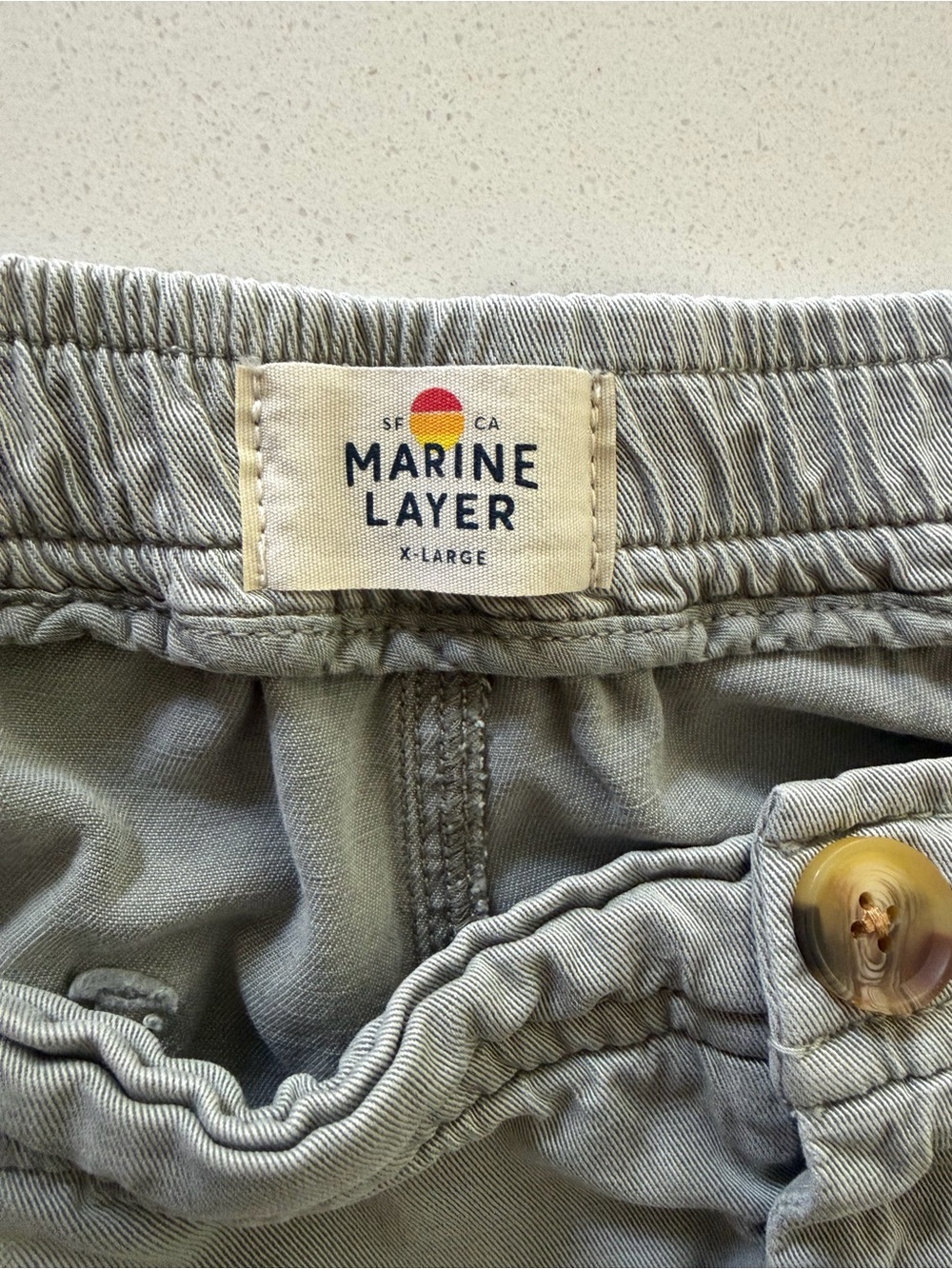 Marine Layer Mid Rise Faded Olive Green Straight Leg Womens Pants Size XL - Picture 7 of 10